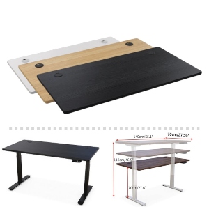 Electrical Standing Desk – Tabletop Only – Black – 3D Rectangular 140*70